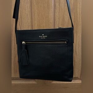 Kate Spade New York Pebbled Black Leather Crossbody Bag